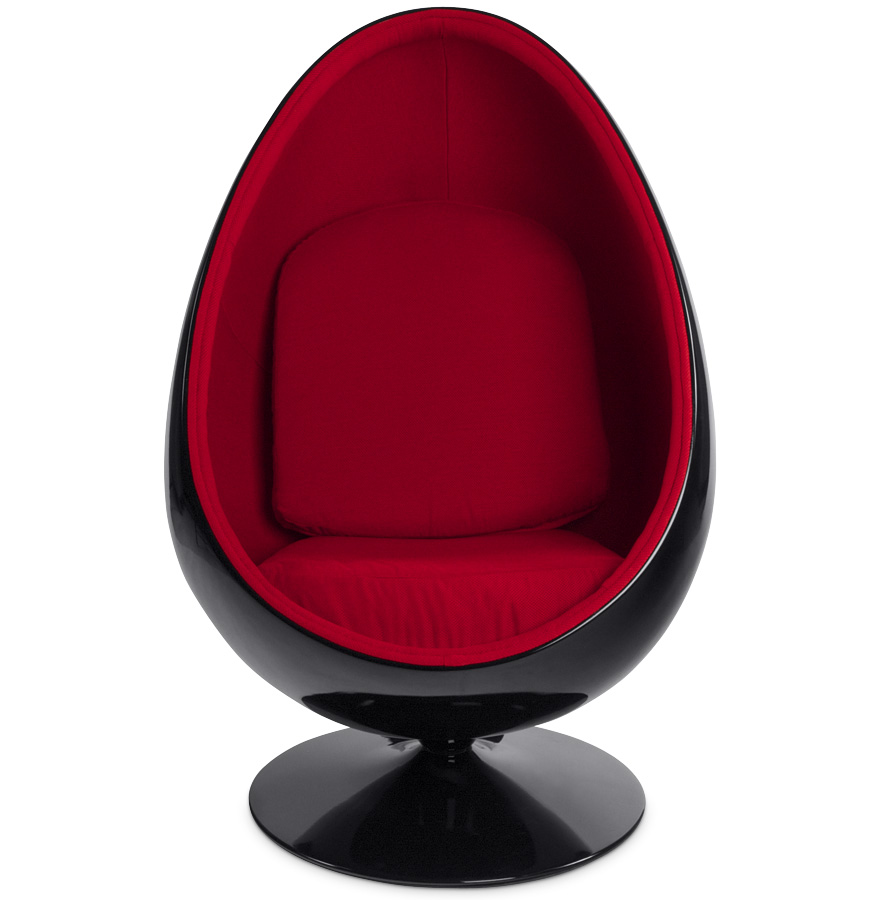 Fauteuil Oeuf EGG 039 Cocoon 039 Noir Rouge